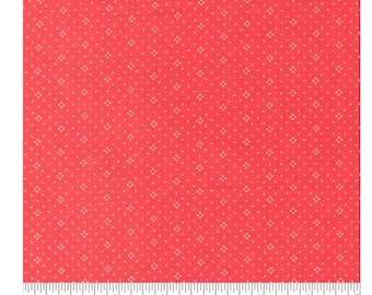 Moda, Eyelet Strawberry by Fig Tree yardage, SOLD in HALF yard increments