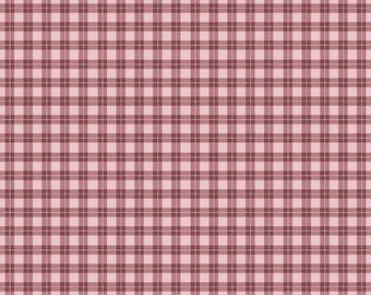 Riley Blake Harvest On The Prairie Plaid yardage, SOLD in HALF yard increments-C18288-Wine