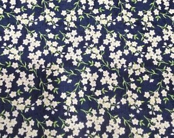 Wilmington Prints, Mayday, by Madison Jane, Navy yardage, SOLD in HALF yard increments