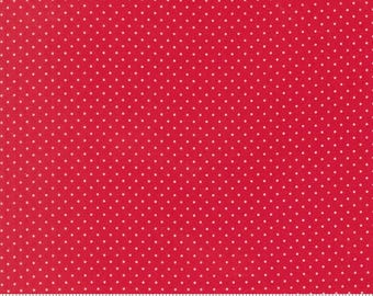Moda-Merrily On High-Dots Christmas Red yardage, SOLD in HALF yard increments # 43216 13