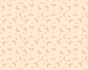 Riley Blake Petals & Hazel -Flutter Blush SOLD in HALF yard increments C18224-BLUSH