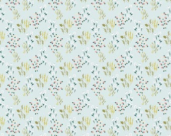 Riley Blake Petals & Hazel -Meadow Powder SOLD in HALF yard increments C18221-POWDER