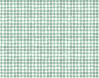 Riley Blake-Meadow Moments Mint Summer Gingham yardage, SOLD in HALF yard increments #C17237-MINT
