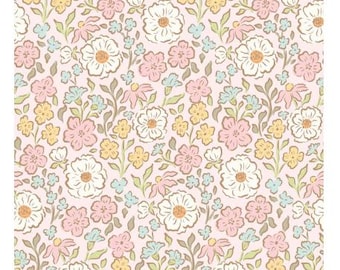 Riley Blake Little Posies Main Pink yardage, SOLD in HALF yard increments C18320-Pink