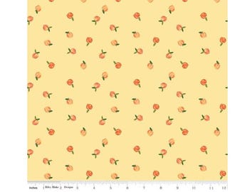 Riley Blake Southern Charm Peaches Yellow yardage, SOLD in HALF yard increments C17442-YELLOW