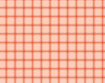 Riley Blake- Southern Charm- by RBD Designs- Gingham Peaches 'n cream yardage, SOLD in HALF yard increments- c17444-peaches