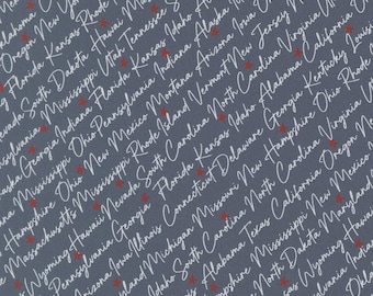 Moda, Independence Day Indigo #5572114 By Sweetwater yardage, SOLD in HALF yard increments