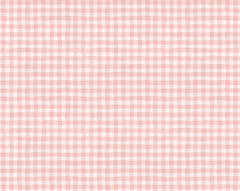 Riley Blake-Meadow Moments Pink Summer Gingham yardage, SOLD in HALF yard increments #C17237-PINK