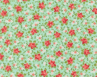 Moda Bloomsberry yardage, SOLD in HALF yard increments-Aqua 55353 13