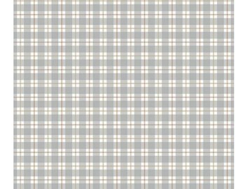 Riley Blake, Evening On The Prairie Picnic Plaid Stone yardage, SOLD in HALF yard increments