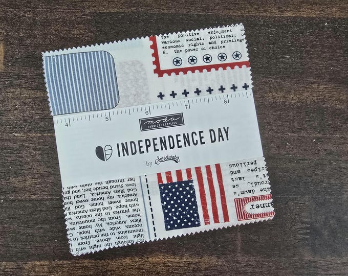 Featured listing image: Moda, Independence Day, By Sweetwater Precut Charm Pack