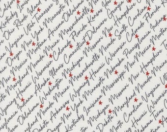 Moda, Independence Day Vanilla #55721 11 By Sweetwater yardage, SOLD in HALF yard increments
