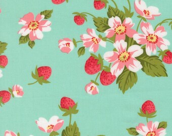 Moda Bloomsberry yardage, SOLD in HALF yard increments-Aqua 55350 13