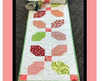 Cotton Candy Table Runner Pattern By Orphan Quilt Designs, Villa Rosa Designs-Postcard Pattern