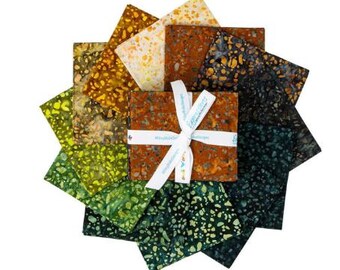 Riley Blake-Batiks Elementals Terrazzo Jungle Fat Quarter Bundle-12pc.