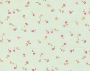 Moda, Kindness, Fluttering Flowers Mist by Deb Strain yardage, SOLD in HALF yard increments