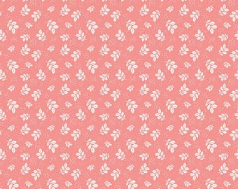 Riley Blake-Renew Leaves Coral yardage, SOLD in HALF yard increments #c17282-CORAL