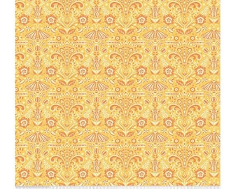 Riley Blake, Peach Cobbler Field Study Yellow by Lilly Ashbury yardage, SOLD in HALF yard increments #C 17424-Yellow