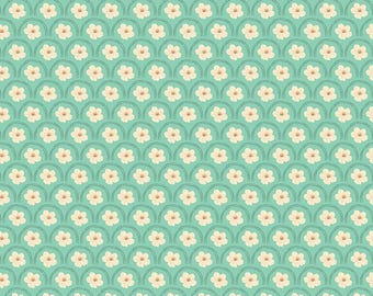 Riley Blake- Southern Charm- by RBD Designs- Peach Blossoms Mint- yardage, SOLD in HALF yard increments- c17441-mint