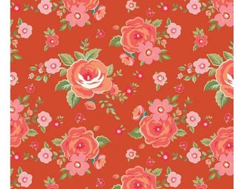 Riley Blake, Peach Cobbler Heirloom Cinnamon by Lilly Ashbury yardage, SOLD in HALF yard increments #C 17420-Cinnamon