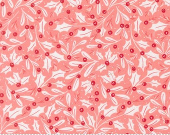 Moda-Merrily On High-Holly Blush yardage, SOLD in HALF yard increments # 43211 12
