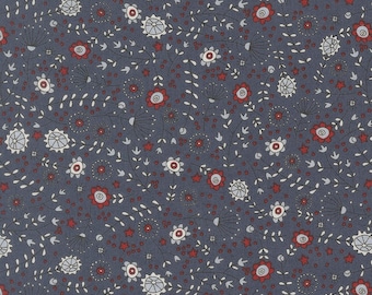 Moda, Independence Day, Indigo ,by Sweetwater yardage, SOLD in HALF yard increments