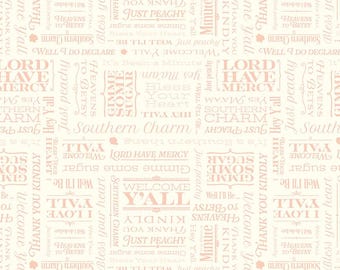Riley Blake- Southern Charm-by RBD Designs- Text Cloud yardage, SOLD in HALF yard increments- c17443-cloud