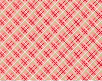 Moda-Merrily On High-Plaid Blush yardage, SOLD in HALF yard increments # 43215 12