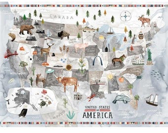 Coast To Coast By Micheal Miller Fabric Panel- Gray