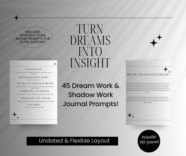 Printable Dream & Shadow Work Journal - Etsy