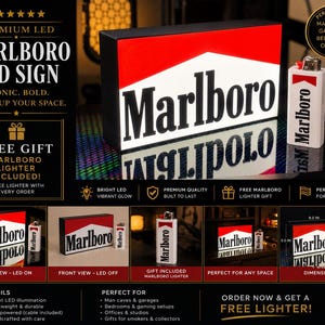 Marlboro Light up Sign - Etsy