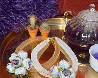 Statement-Halskette mit Blumenmuster, florale Halskette, romantischer Schmuck, botanische Halskette, handgefertigter Blumenschmuck, einzigartiges Geschenk für Sie