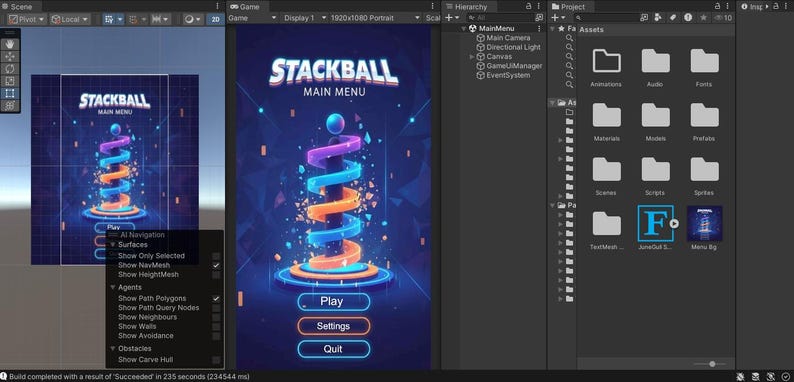 Unity Stack Ball Game Source Code | Hyper Casual Mobile Game Template (Digital Download) image 2