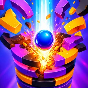 Unity Stack Ball Game Source Code | Hyper Casual Mobile Game Template (Digital Download)