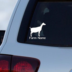 Nigerian Goat Decal with your farm name on the bottom or middle.