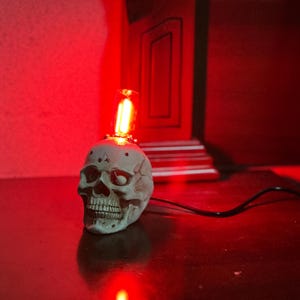 Glass Skull Lamp - Etsy