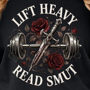 Lift Heavy Read Smut PNG: Funny Workout Gym Book Lover Quote, Romance Reader Fitness png Bookish Humor (Digital Download)