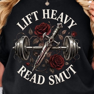 Lift Heavy Read Smut PNG: Funny Workout Gym Book Lover Quote, Romance Reader Fitness png Bookish Humor (Digital Download)
