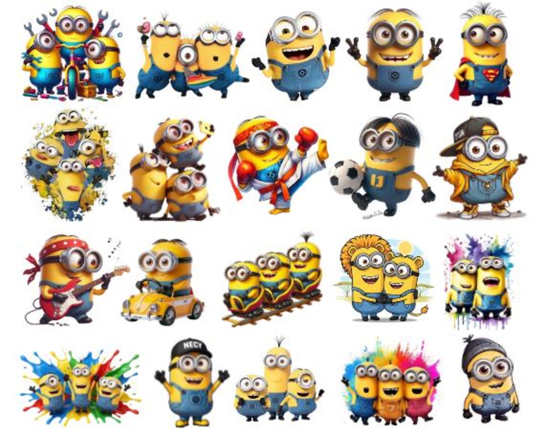 Minion Cliparts PNG Bundle, Minions PNG Images, Cartoon PNG Files ...