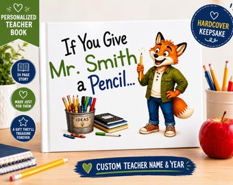 Livro personalizado para crianças sobre o professor, livro de histórias personalizado para homenagear o professor, presente de fim de ano para o professor, lembrança para o professor, presente de volta às aulas