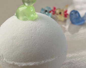 Sensitive Skin Friendly Bath Bomb Unscented – Fragrance Free, Dye Free, Toy Inside 4.1oz