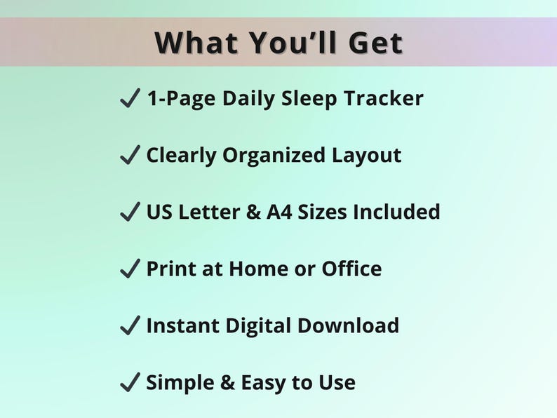 Sleep Tracker Printable, Daily Sleep Log, Night Routine Tracker, Sleep ...