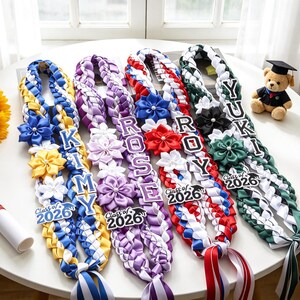 Ribbon Flower Lei - Etsy display picture 2