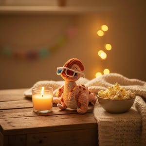 Parasaurolophus Amigurumi Crochet Pattern PDF - Ginny Dino Girl with 3D Glasses Instant Digital Download