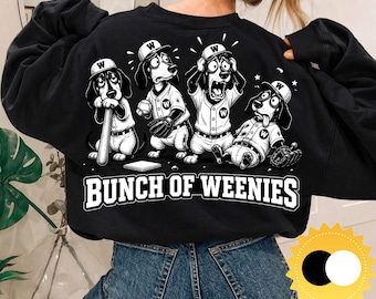 Bunch of Weenies Dachshunds Baseball PNG: Funny Dog Mom Shirt Puppy Mommy Tee design Sublimation weiner weenie dog Puppies Howling long dog