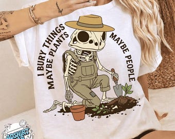 I Bury Things Maybe Plants Maybe People PNG – Funny Dark Humor Frog Gardener Digital Download, Creepy Cute Gardening Graphic