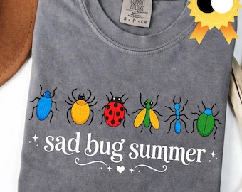 Sad Bug Summer PNG Bundle : Cute Insect Clipart Aesthetic Nature png Colorful Beetle Ladybug Art (Digital Download)