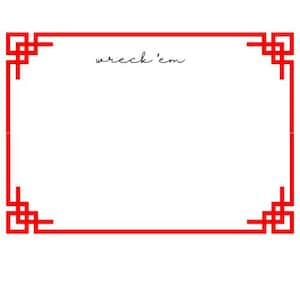 Texas Tech - Wreck 'em - Notepad or Notecard Set