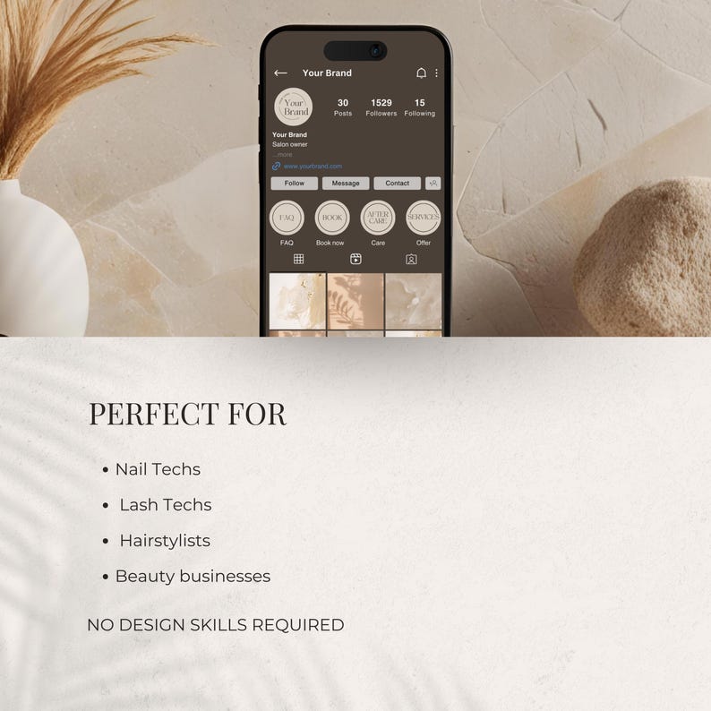 Instagram Highlight Covers Editable Canva Template Beauty Business Nail Tech Lash Tech Social Media Icons IG Story Highlights Branding image 8