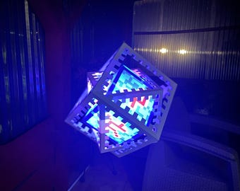 Handgemaakte Ender Crystal Lamp – Minecraft-geïnspireerde LED/RGB-decoratie, uniek verzamelobject